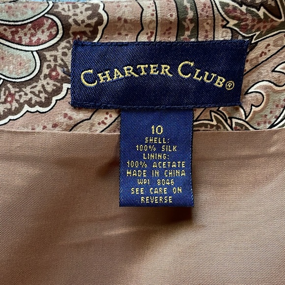 VTG Silk Paisley Wrap Maxi Skirt by Charter Club - Picture 6 of 7